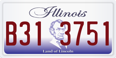 IL license plate B313751