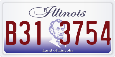 IL license plate B313754
