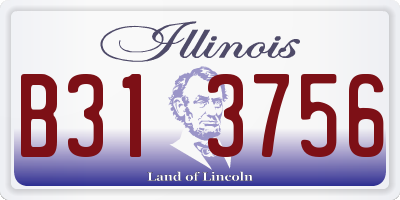 IL license plate B313756