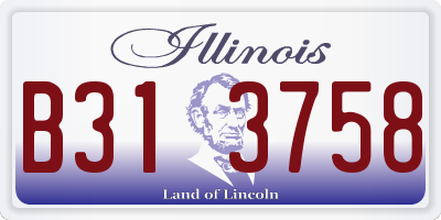 IL license plate B313758
