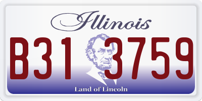 IL license plate B313759