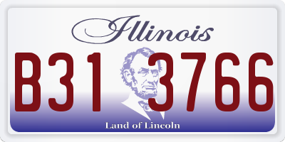 IL license plate B313766