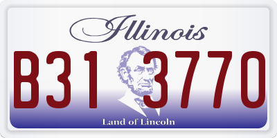 IL license plate B313770