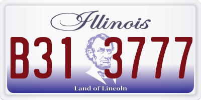 IL license plate B313777