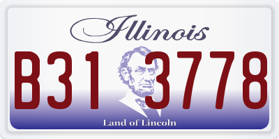 IL license plate B313778