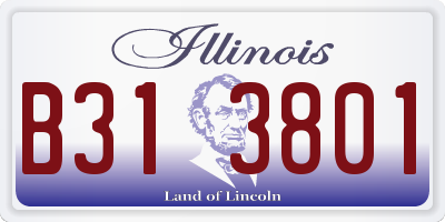 IL license plate B313801