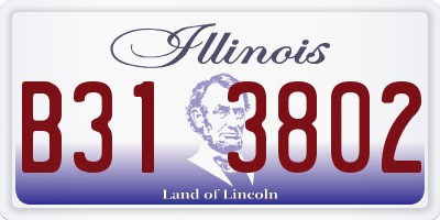 IL license plate B313802