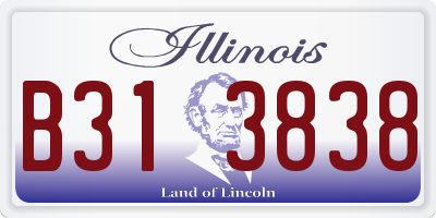 IL license plate B313838