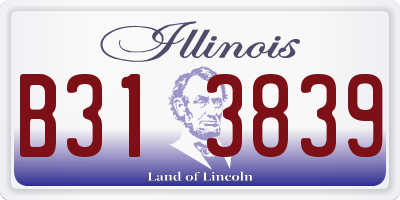 IL license plate B313839