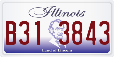 IL license plate B313843