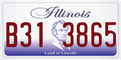 IL license plate B313865