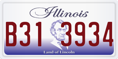 IL license plate B313934