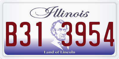 IL license plate B313954