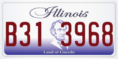 IL license plate B313968