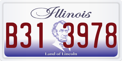 IL license plate B313978