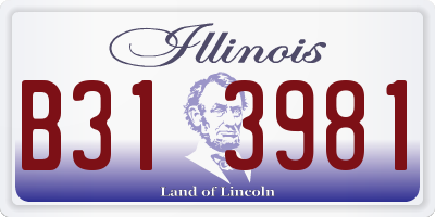 IL license plate B313981