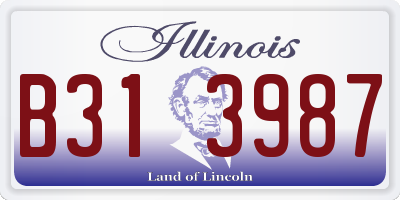 IL license plate B313987