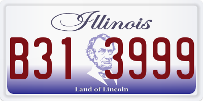 IL license plate B313999