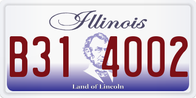 IL license plate B314002