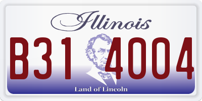 IL license plate B314004