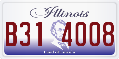 IL license plate B314008