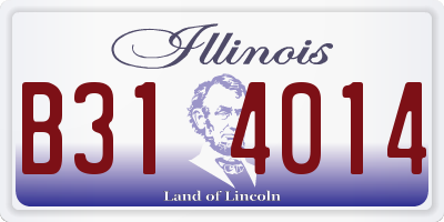 IL license plate B314014
