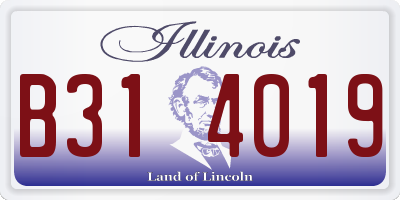 IL license plate B314019
