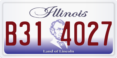 IL license plate B314027