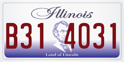 IL license plate B314031