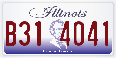 IL license plate B314041