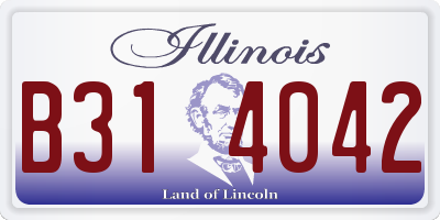 IL license plate B314042