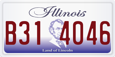 IL license plate B314046