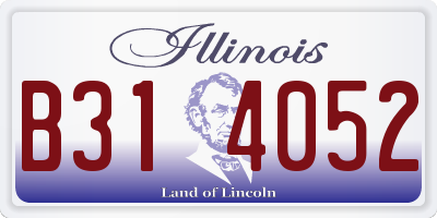 IL license plate B314052
