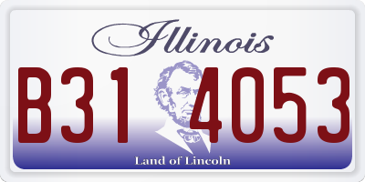 IL license plate B314053