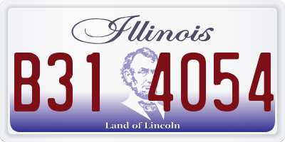 IL license plate B314054