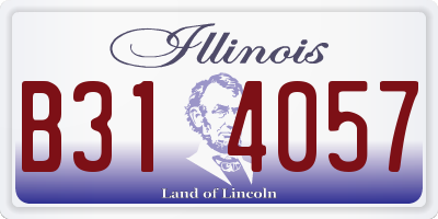 IL license plate B314057