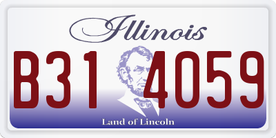 IL license plate B314059