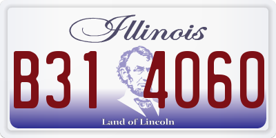 IL license plate B314060