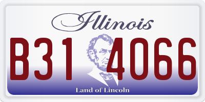 IL license plate B314066