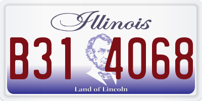 IL license plate B314068