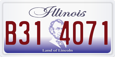 IL license plate B314071