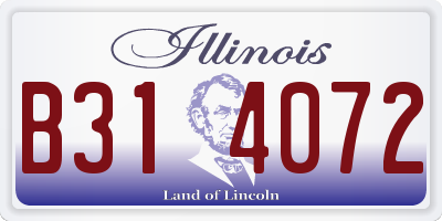 IL license plate B314072
