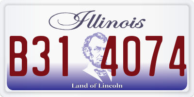 IL license plate B314074