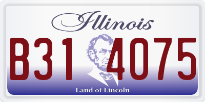 IL license plate B314075
