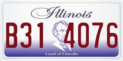 IL license plate B314076