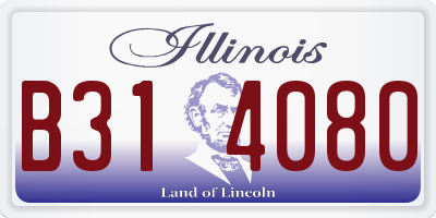 IL license plate B314080