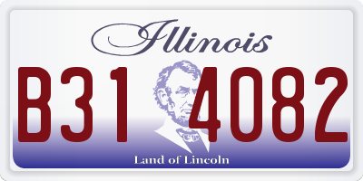 IL license plate B314082
