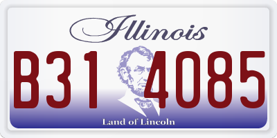 IL license plate B314085