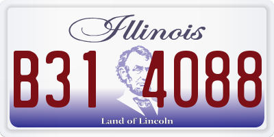 IL license plate B314088
