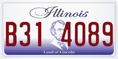 IL license plate B314089